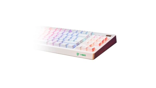 Teclado Gamer VSG Quasar VG-K387 RGB Blanco