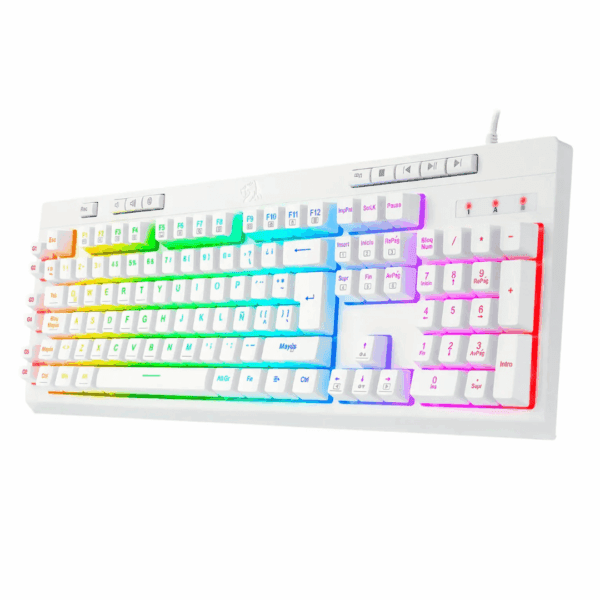 TECLADO REDRAGON K512W SHIVA RGB BLANCO MEMBRANA - Imagen 3
