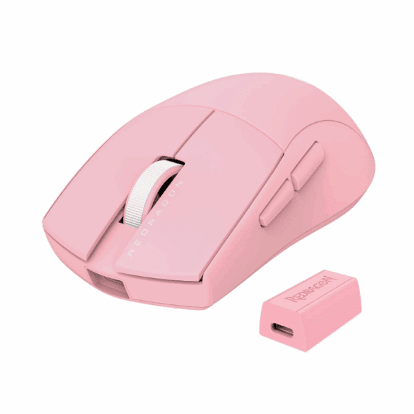 MOUSE REDRAGON M916 KING PRO 4K ROSA BLUETOOTH USB - Imagen 3