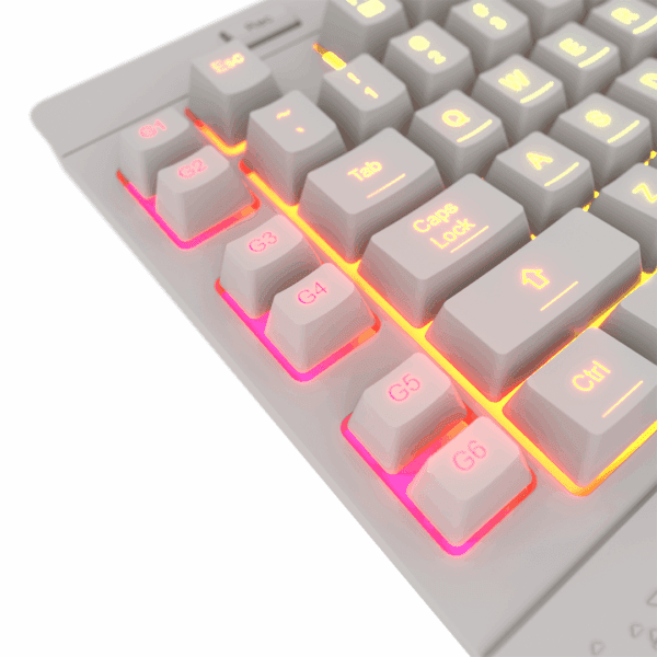 TECLADO REDRAGON K512W SHIVA RGB BLANCO MEMBRANA - Imagen 4