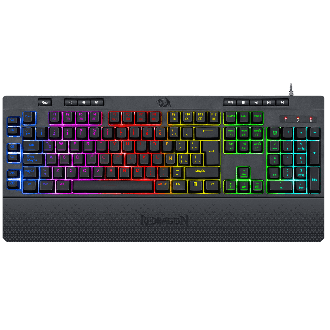 TECLADO REDRAGON K512 SHIVA RGB NEGRO MEMBRANA
