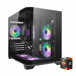 TORRE GAMER RYZEN 5 5600GT- BOARD A520M - 16 GB DDR4 -SSD 500 GB NVME- CHASIS PECERA MEDIANA  5 FAN W27- FUENTE 350W