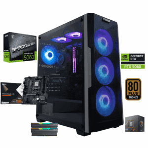 TORRE GAMER RYZEN 7 8700F -RTX 5060 8GB - BOARD B840M-B - 16 GB DDR5 BLINDADA-512GB SSD M2- CHASIS Y1 4FAN- FUENTE 600W 80+ BRONZE