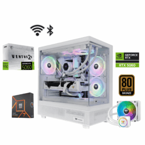 TORRE GAMER RYZEN 7 7700X - BOARD B840 WIFI+ BLUETOOTH - 32 GB DDR5 BLINDADA- CHASIS THERMALTAKE VIEW 270- FUENTE 650W 80+ BRONZE+ LIQUIDA THERMALTAKE 120MM