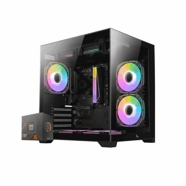 TORRE GAMER RYZEN 5 8500G- BOARD B840M - 16 GB DDR5 BLINDADA -SSD 512GB NVME- CHASIS MINI PECERA- FUENTE 350W