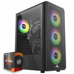 TORRE GAMER Ryzen 7 5700G - Board A520M-K - 16GB DDR4 3200MHz - SSD M.2 512GB - Gráficos Radeon integrados - Chasis ATX 4 FAN - Fuente 350W