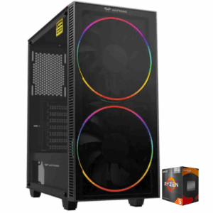 TORRE GAMER Ryzen 5 5600G - Board A520M-K - 16GB DDR4 3200MHz - SSD M.2 512GB - Gráficos Radeon integrados - Chasis ATX WATTANA- Fuente 350W