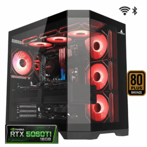 TORRE GAMER VALHALLA RYZEN 5 9600X - BOARD B650 WIFI+ BLUETOOTH - 16 GB DDR5-SSD 512GB NVME- CHASIS 7 FAN- FUENTE 700W 80+ BRONZE+ RTX 5060TI 16GB