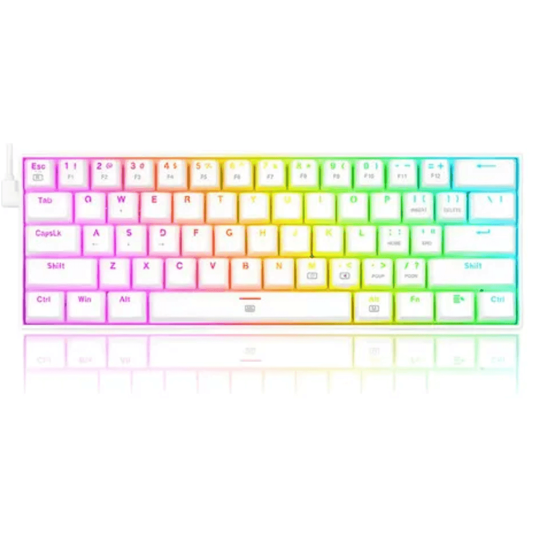 TECLADO MECÁNICO DRAGONBORN 60% K630W RGB REDRAGON BLANCO (S.RED)