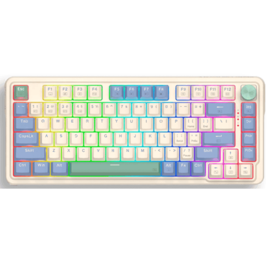 TECLADO REDRAGON K673CPG UCAL PRO (CREAM, PURPLE , GREEN ) RGB BTH/USB-C