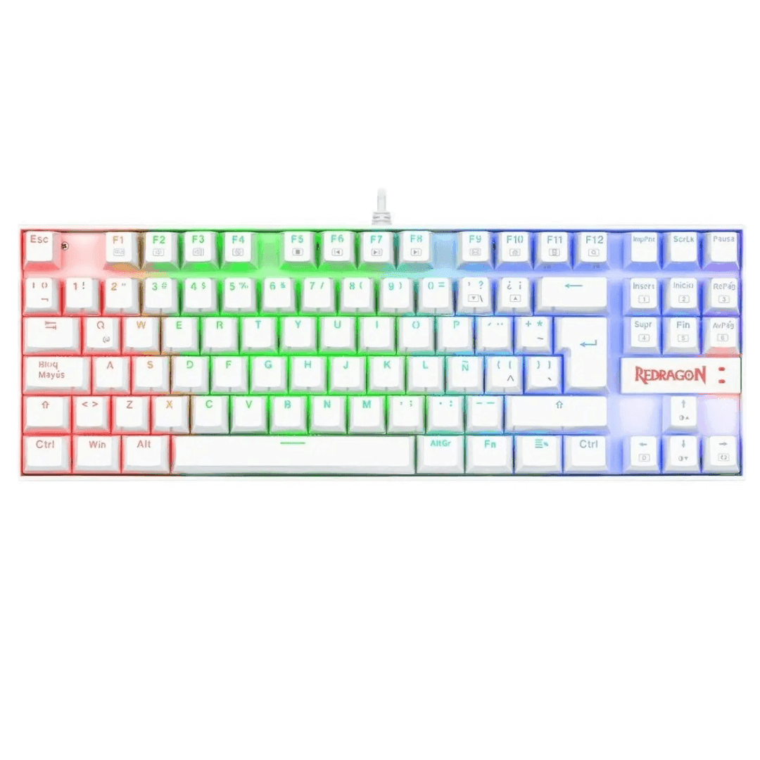 TECLADO MECÁNICO REDRAGON KUMARA K552W RGB BLANCO (S.RED)