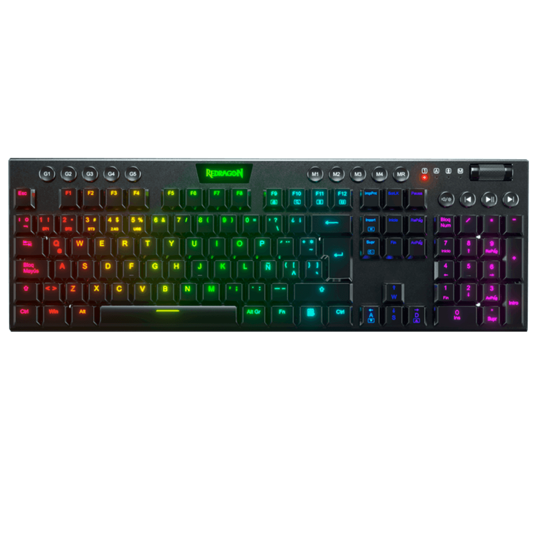 TECLADO MECÁNICO REDRAGON HORUS K619 RGB NEGRO (S.RED)