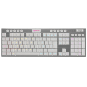 TECLADO MECÁNICO REDRAGON HORUS K619W RGB BLANCO (S.RED)