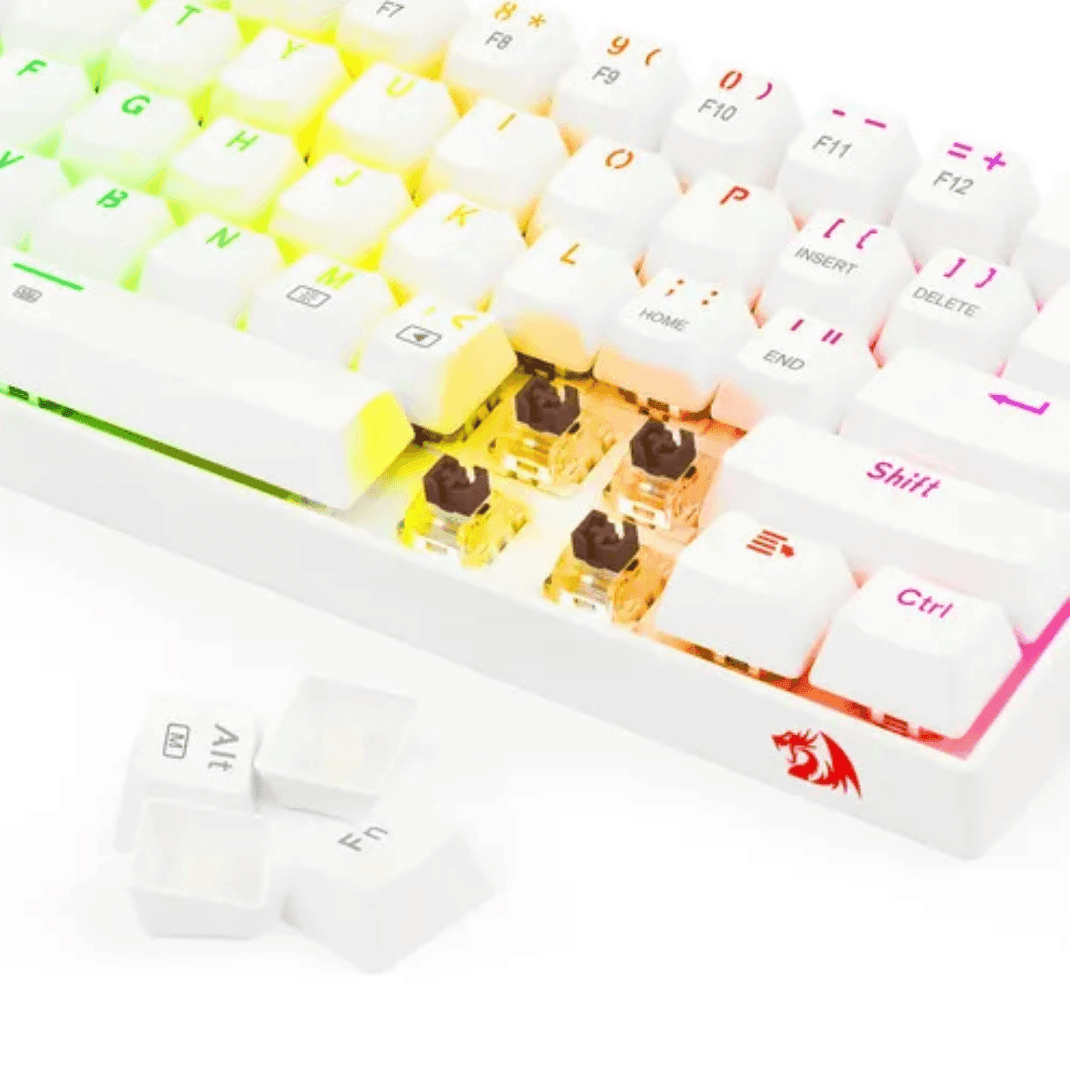 TECLADO MECÁNICO DRAGONBORN 60% K630W RGB REDRAGON BLANCO (S.RED) - Imagen 3