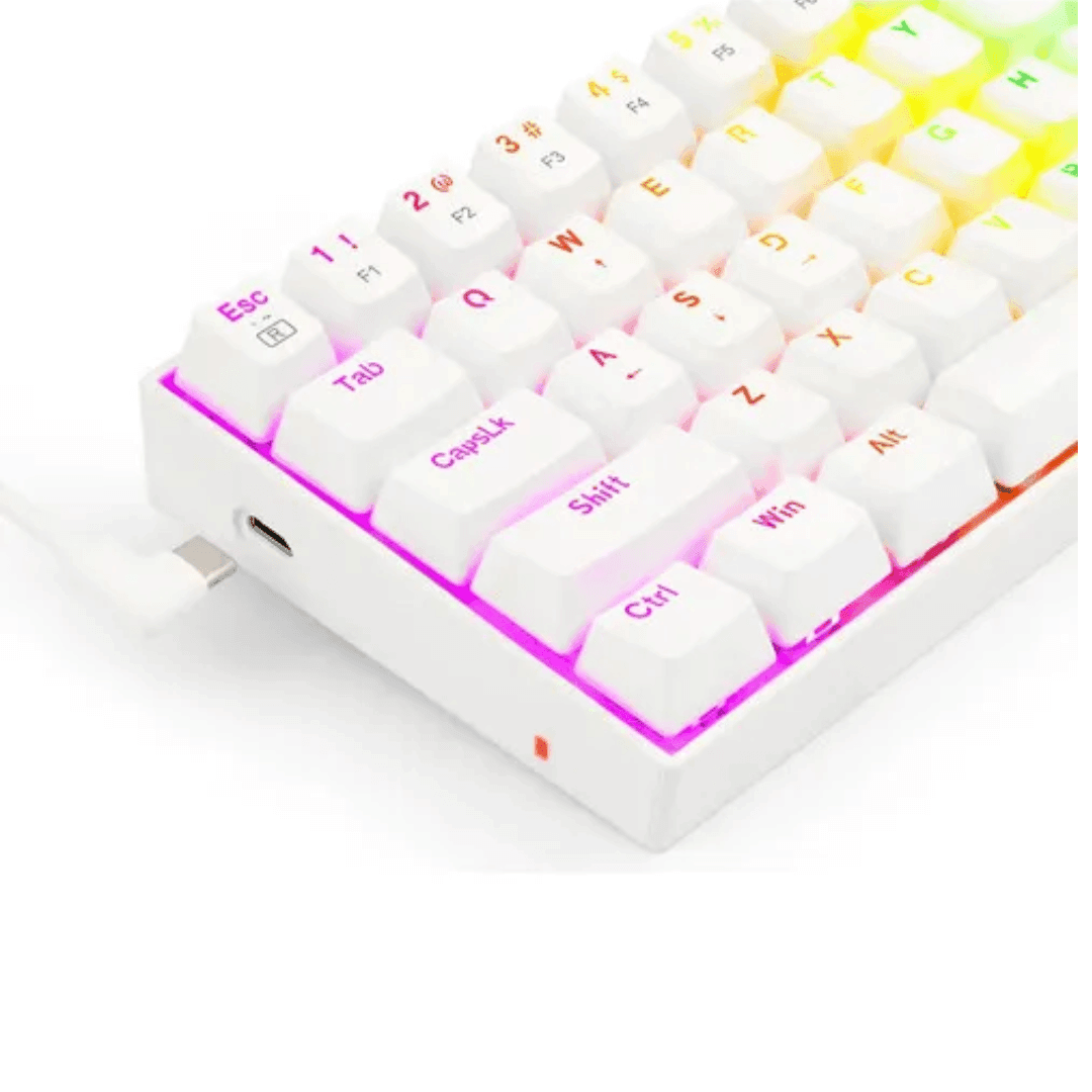 TECLADO MECÁNICO DRAGONBORN 60% K630W RGB REDRAGON BLANCO (S.RED) - Imagen 4